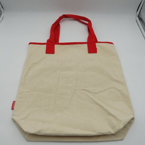 Del Sol Color Changing Canvas 17" Tote Bag Red Handles Palm Tree Design - Picture 5 of 6